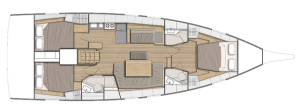 Beneteau 46.1 layout drawing 1