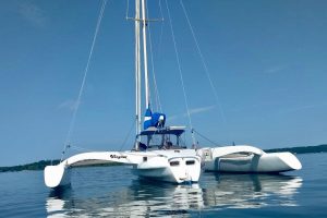 exterior, Hughes 40, catamaran for sale