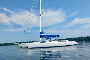 exterior, Hughes 40, catamaran for sale