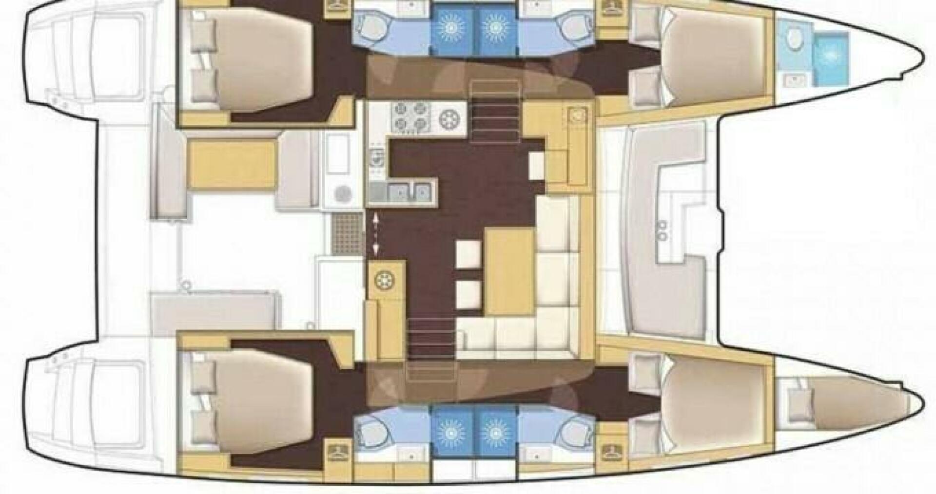 diagram, Lagoon 46, catamaran for sale