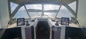helm, Beneteau 45 Oceanis, sailboat for sale