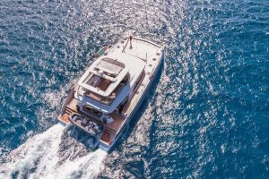 underway, Lagoon Sixty 7, power catamaran for sale