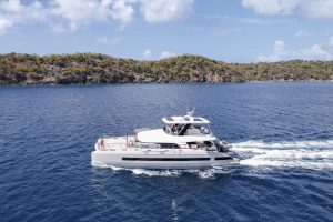 underway, Lagoon Sixty 7, power catamaran for sale
