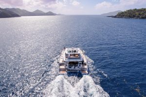 underway, Lagoon Sixty 7, power catamaran for sale