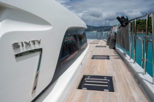 deck, Lagoon Sixty 7, power catamaran for sale