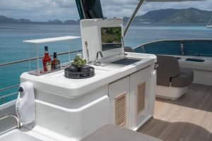 cockpit, Lagoon Sixty 7, power catamaran for sale