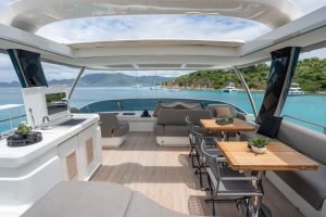 cockpit, Lagoon Sixty 7, power catamaran for sale