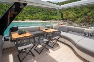 cockpit, Lagoon Sixty 7, power catamaran for sale