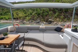 cockpit, Lagoon Sixty 7, power catamaran for sale