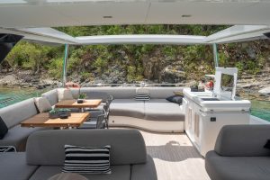 cockpit, Lagoon Sixty 7, power catamaran for sale