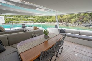 cockpit, Lagoon Sixty 7, power catamaran for sale