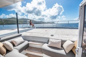 deck, Lagoon Sixty 7, power catamaran for sale