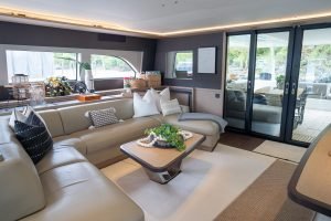 salon, Lagoon Sixty 7, power catamaran for sale