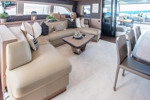 salon, Lagoon Sixty 7, power catamaran for sale