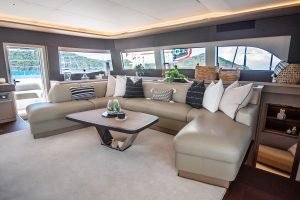 salon, Lagoon Sixty 7, power catamaran for sale