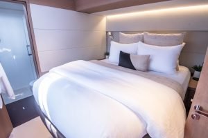 bed, Lagoon Sixty 7, power catamaran for sale