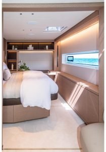 bed, Lagoon Sixty 7, power catamaran for sale