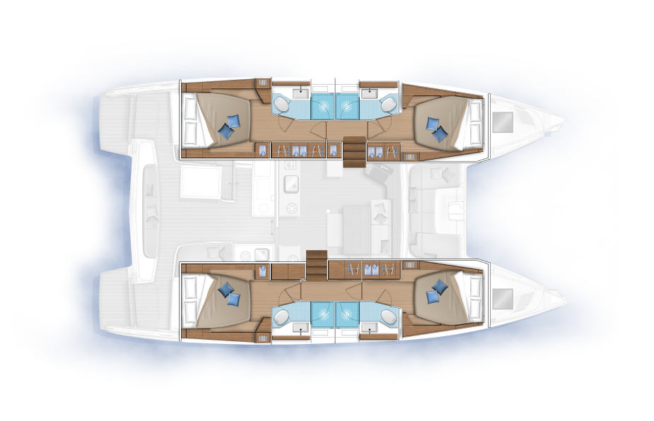 diagram, Lagoon 46, catamaran for sale