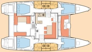 diagram, Lagoon 450, catamaran for sale
