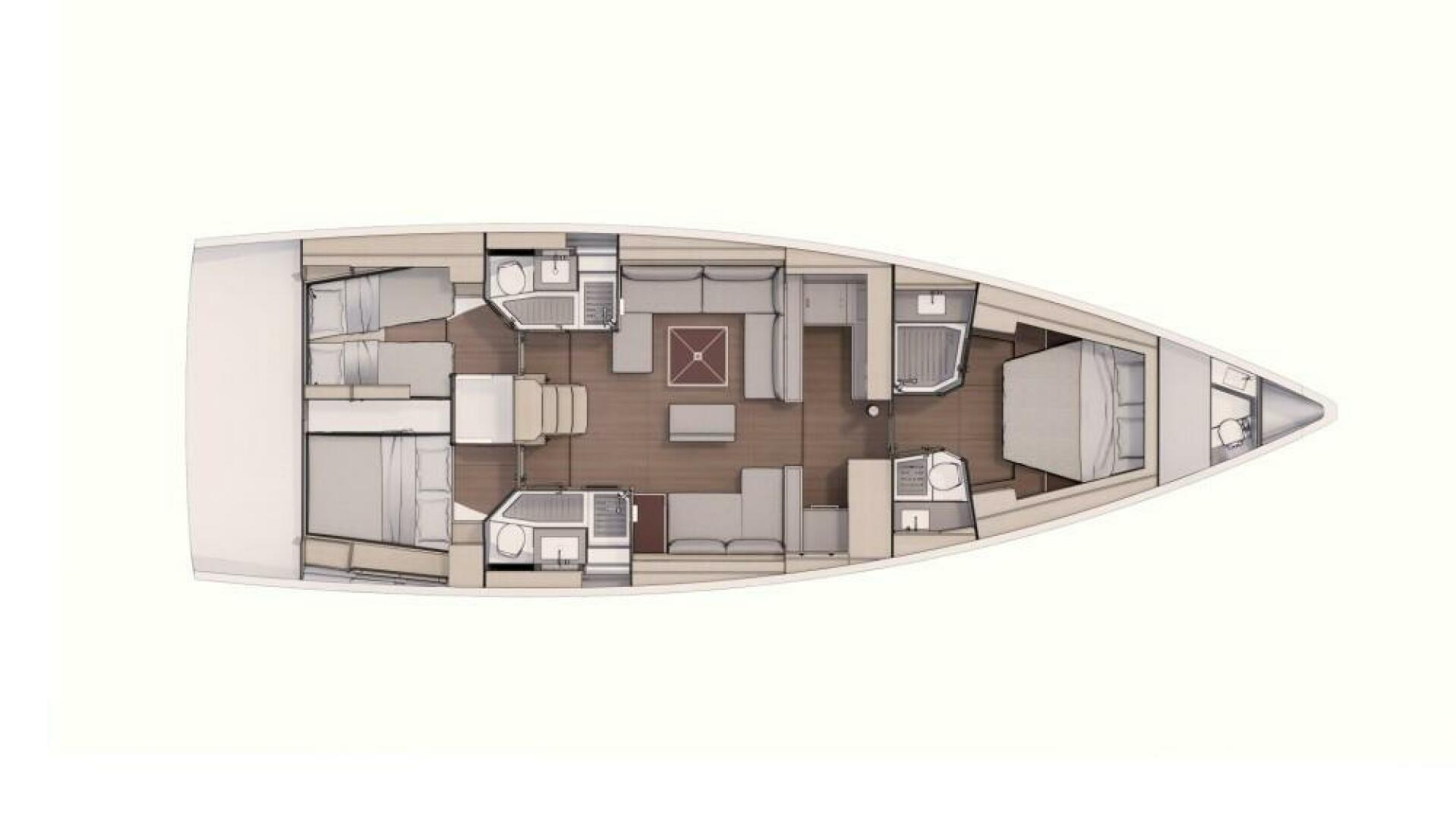 diagram, Dufour 530, sailboat for sale