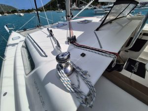 deck, Voyage 480, catamaran for sale