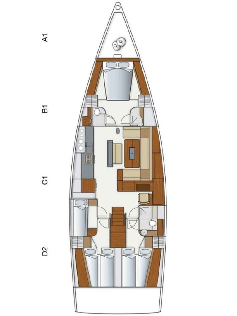 diagram, Hanse 575, sailboat for sale