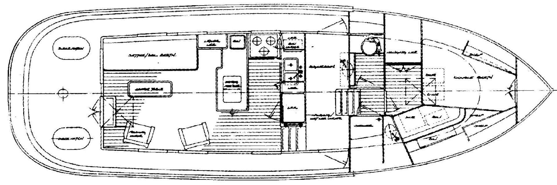 diagram, Victory Tug 37, trawler for sale
