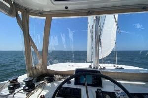 helm, Lagoon 46, catamaran for sale