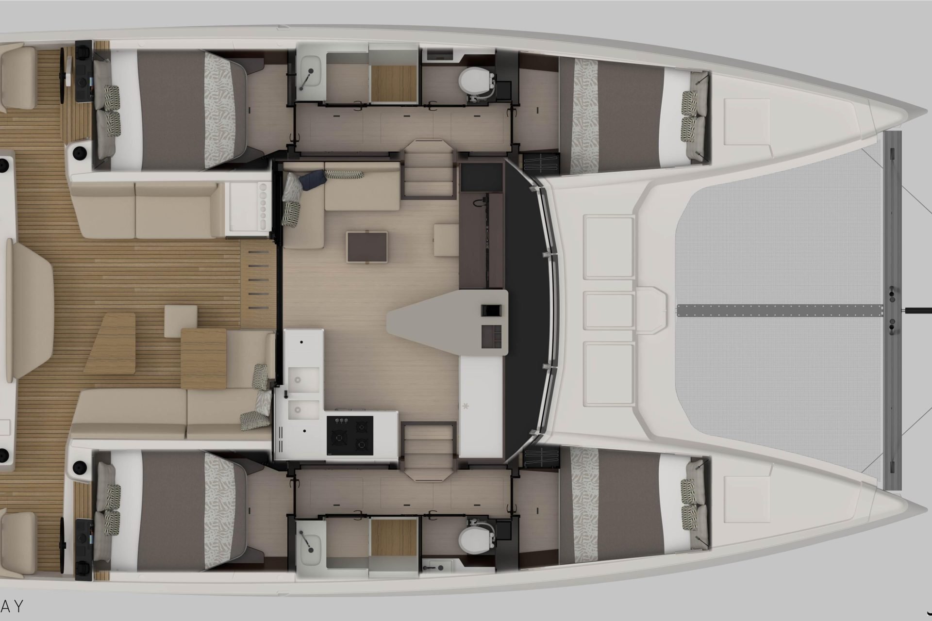 diagram, Nautitech 44 Open, catamaran for sale