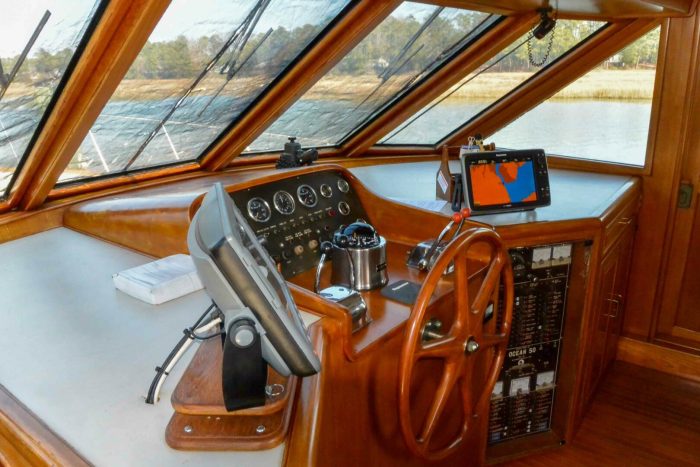 navigation station, Ocean Alexander 500, trawler for sale