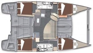 diagram, FP 41 Lipari, catamaran for sale