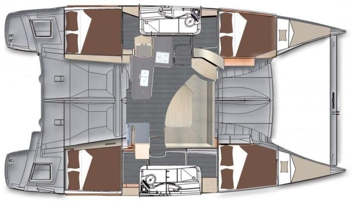 diagram, FP 41 Lipari, catamaran for sale