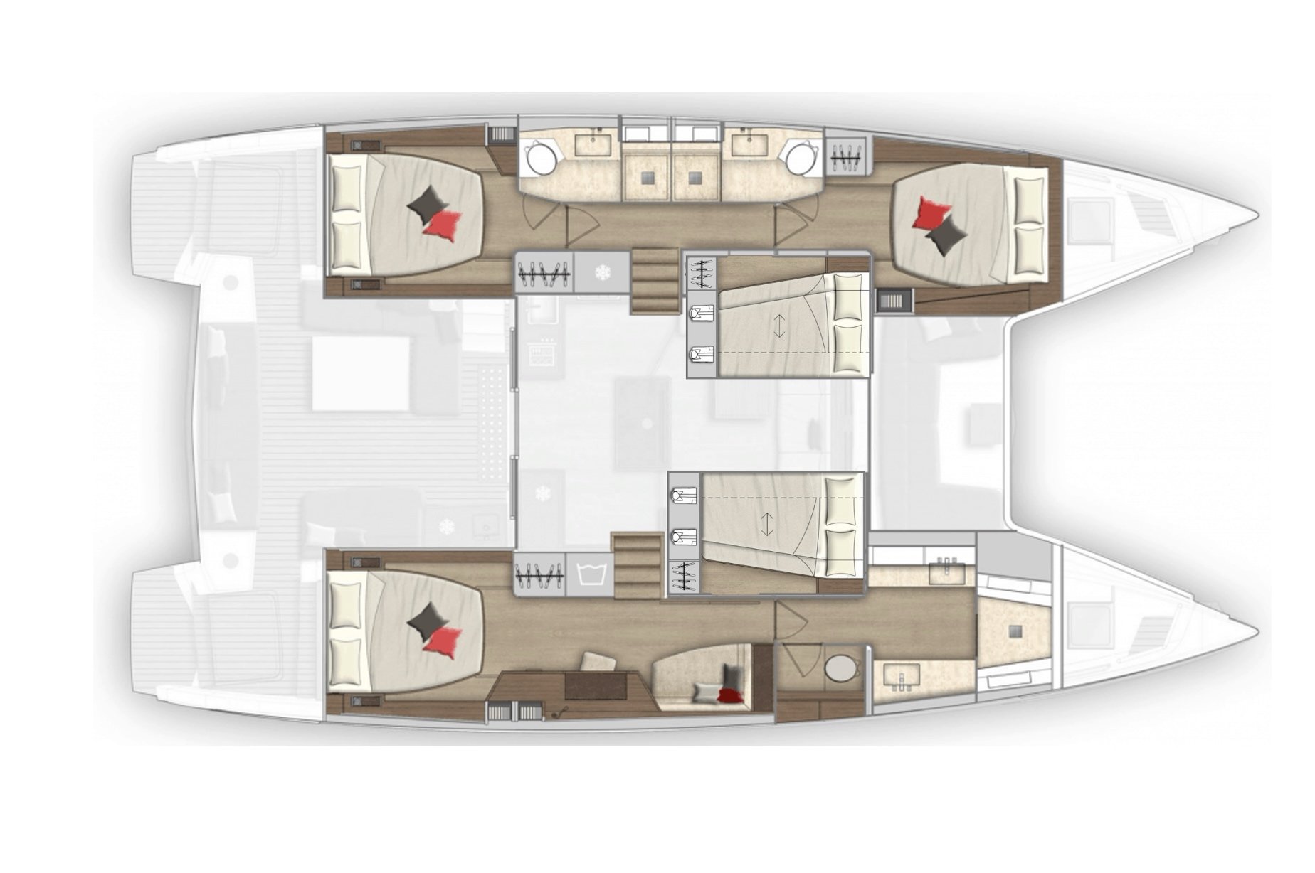 diagram, Lagoon 50, catamaran for sale