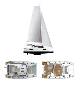 Nautitech 40 Open layout drawing 4