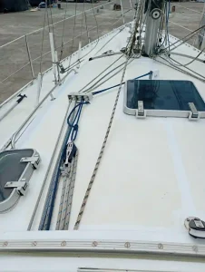 deck, Ovni 37 Sonate, sailboat for sale