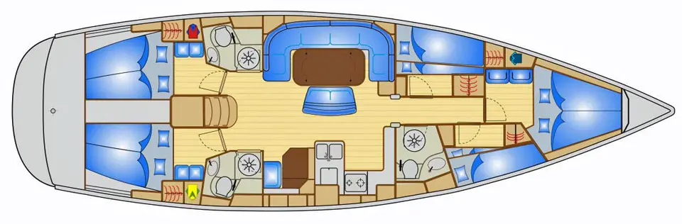 diagram, Bavaria 50 Cruiser, sailboat for sale