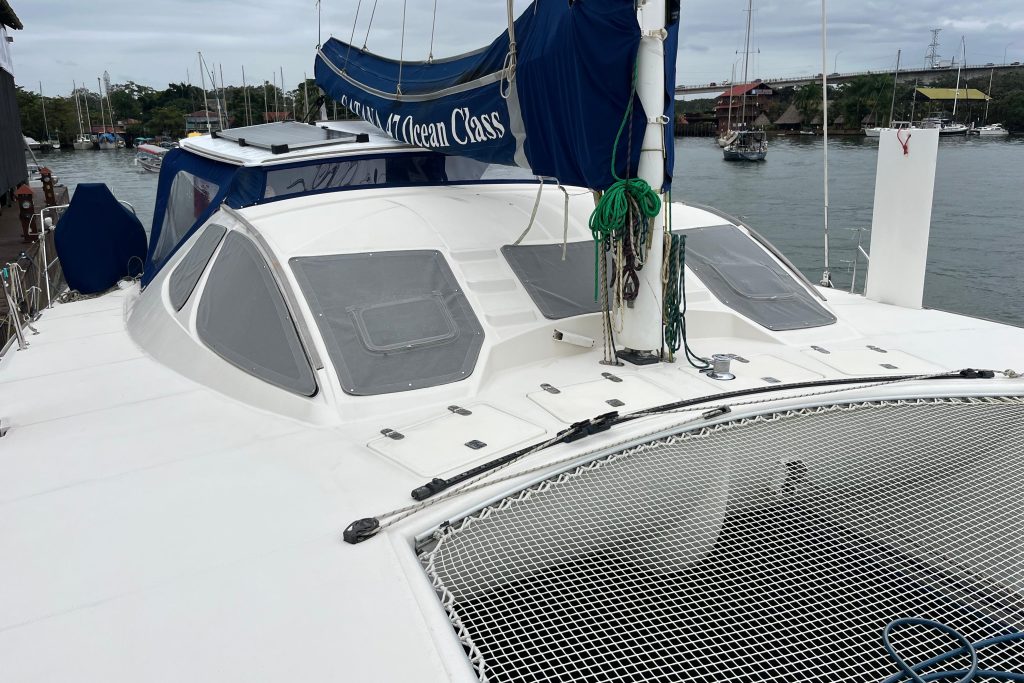 American cherry interior of the Catana 471 Owner's Version