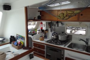 interior, Naval Force 3, catamaran for sale
