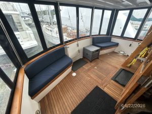 cockpit, Defever 49, trawler for sale