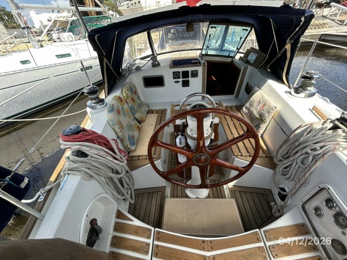 helm, Rival 41, sailboat for sale
