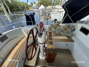 helm, Rival 41, sailboat for sale