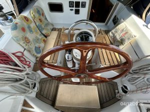 helm, Rival 41, sailboat for sale