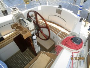 helm, Rival 41, sailboat for sale
