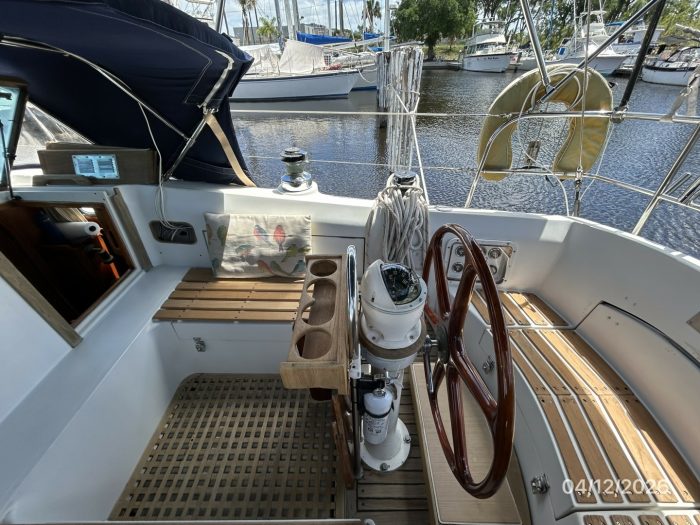 helm, Rival 41, sailboat for sale