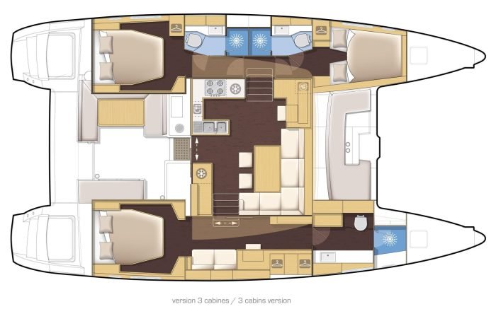 diagram, Lagoon 450, catamaran for sale