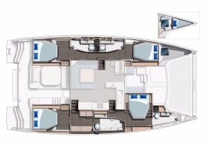 diagram, Leopard 50, catamaran for sale