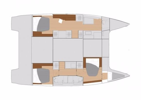 diagram, FP 47 Saona, catamaran for sale