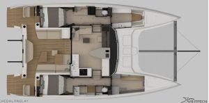 Nautitech 44 Open layout drawing 1