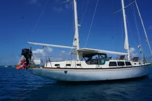 helm, Islander 55, sailboat for sale