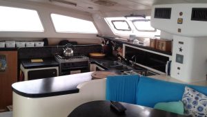 salon, Leopard 47, catamaran for sale